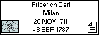 Friderich Carl Milan