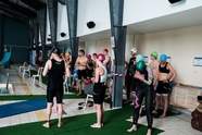 Triatleter fr�s og svedte for b�rn