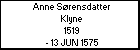 Anne S�rensdatter Klyne