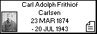 Carl Adolph Frithiof Carlsen