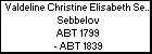 Valdeline Christine Elisabeth Sebbelow Sebbelov
